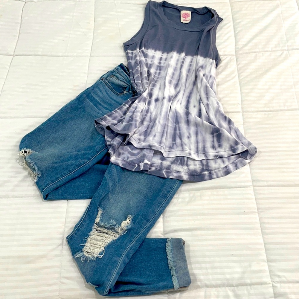 Long tiedye blouse